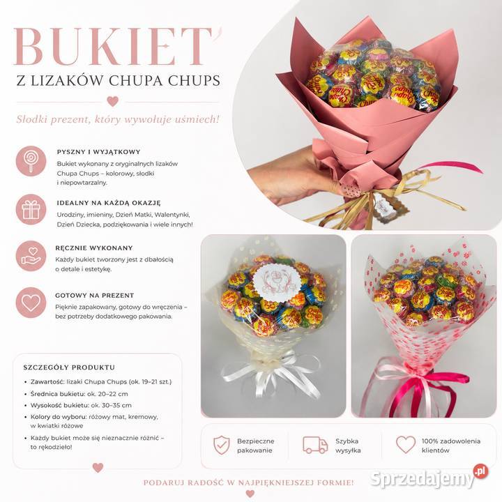 Bukiet z lizaków Chupa Chups kujawsko-pomorskie Kęsowo