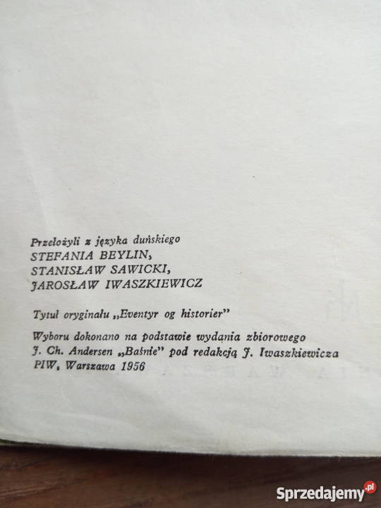 Baśnie J Ch Andersena Nasza Księgarnia 1963r Dąbrowa Górnicza