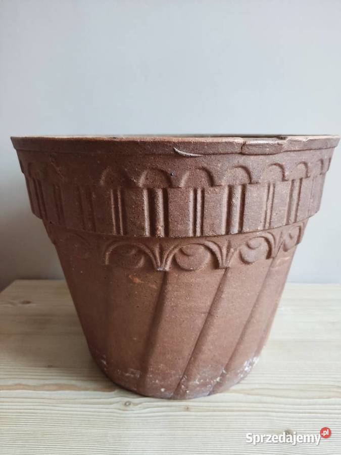 Donica doniczka duża ceramiczna gliniana fi 33 Głuchołazy