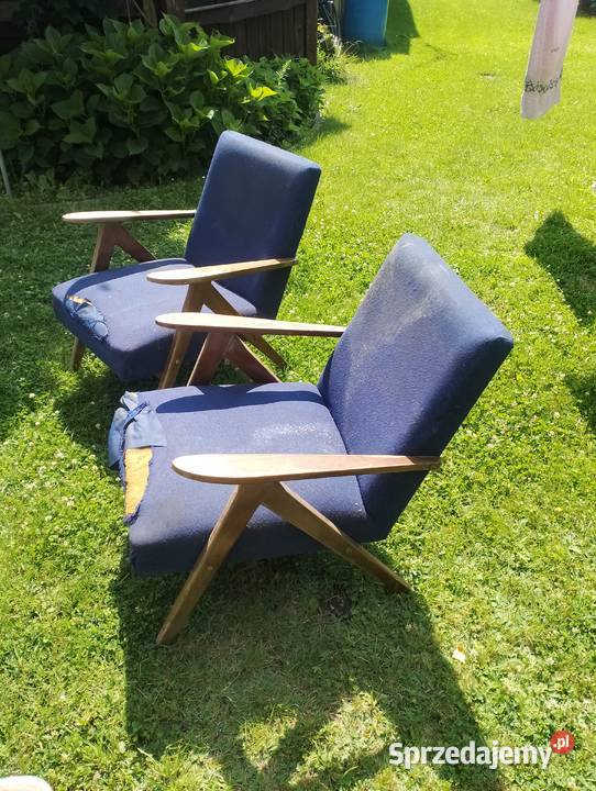 Fotele PRL Var B 310 Chierowski Lisek Homa do Pabianice