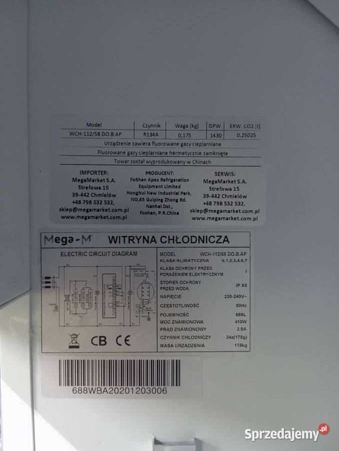 Witryna chłodnicza Drelów