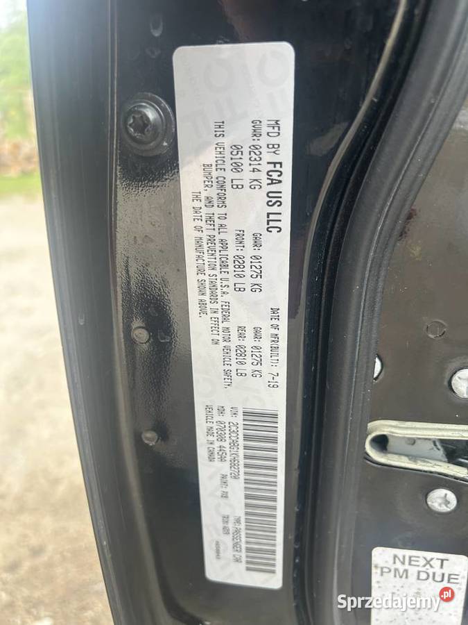 CHRYSLER 300S 36 304 2019r radio Giżycko