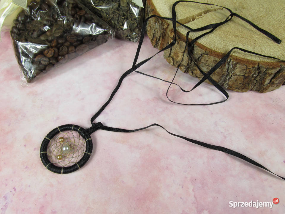 Naszyjnik wisiorek łapacz snów czarny eko sprzedam