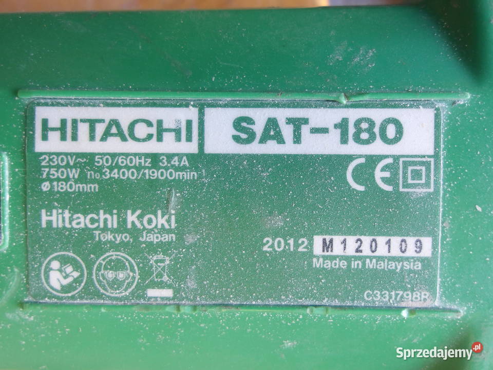Szlifierka tarczowa polerka 750W Hitachi SAT180 Pleszew