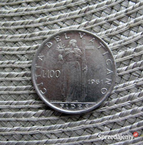 Watykan 100 Lirów 1961r Papież Jan XXIII Ładna sprzedam
