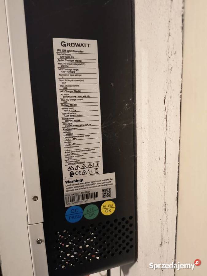 Instalacja PV z akumulatorami UPS 5KW