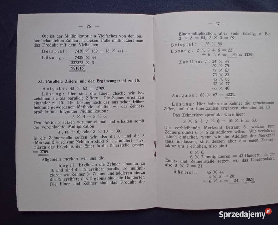 Die Kunst des Schnellrechnens Multiplex DRGM A Koźminek sprzedam