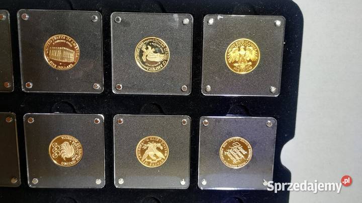 kompletna kolekcja 12 złotych monet pamiątkowych wielkopolskie Piła