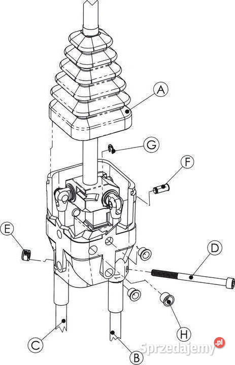 JOYSTICK NA WIDEŁKI BEZ PRZYCISKÓW LINKI 2m TURA Pozostałe Solec Kujawski
