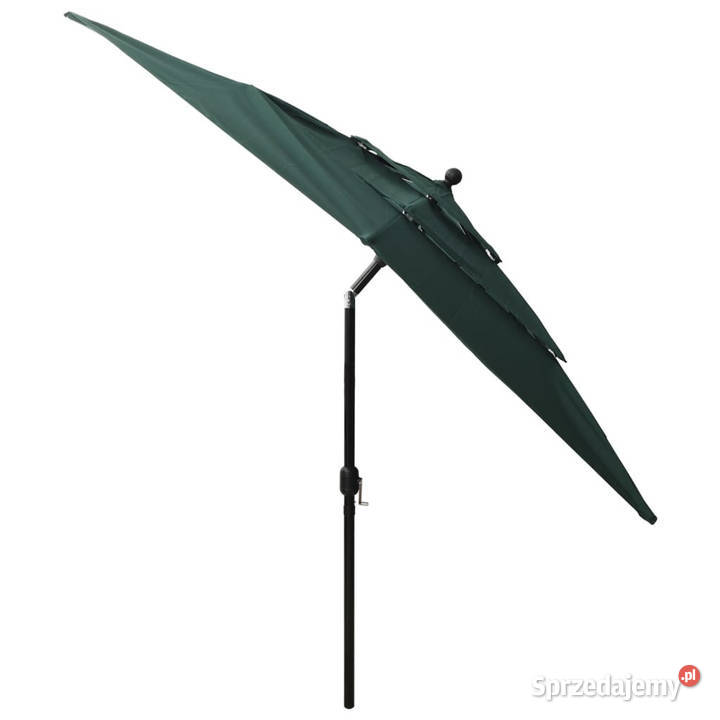 3poziomowy parasol na aluminiowym słupku zielony mazowieckie Warszawa