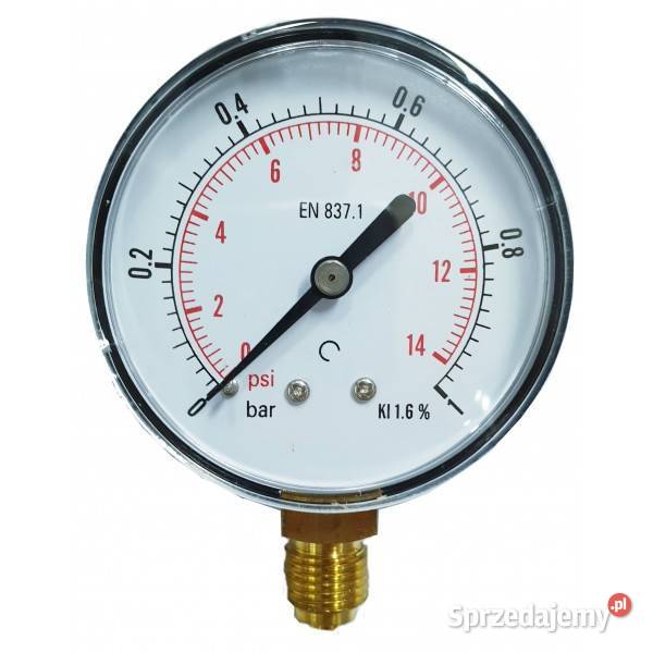 Manometr dolny radialny MG163 1 bar gwint 14