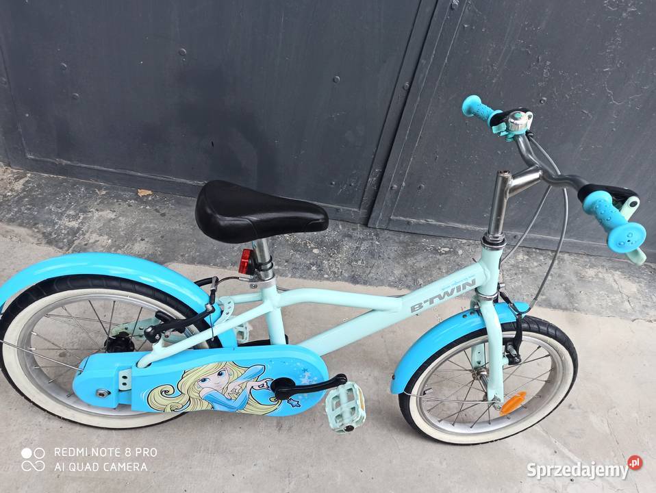 Rowerek 16 BTWIN 500 BLUE PRINCESS Śliczny