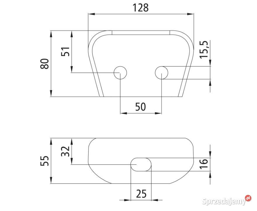 Konsola do MBActros fasolka 25 x 16 mm surowa wielkopolskie Przysieka Polska