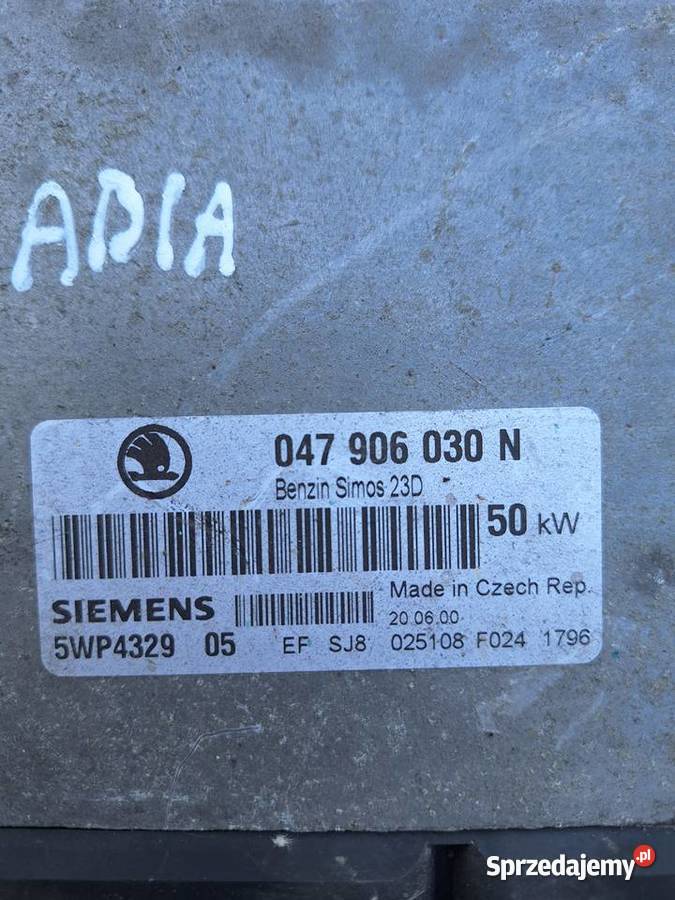 Komputer Silnika Skoda Fabia osobowe Wisznice