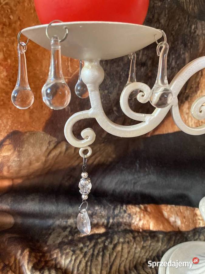 Świecznik metaloplastyka szklane sople Dekoracje i ozdoby Bystrzyca Kłodzka