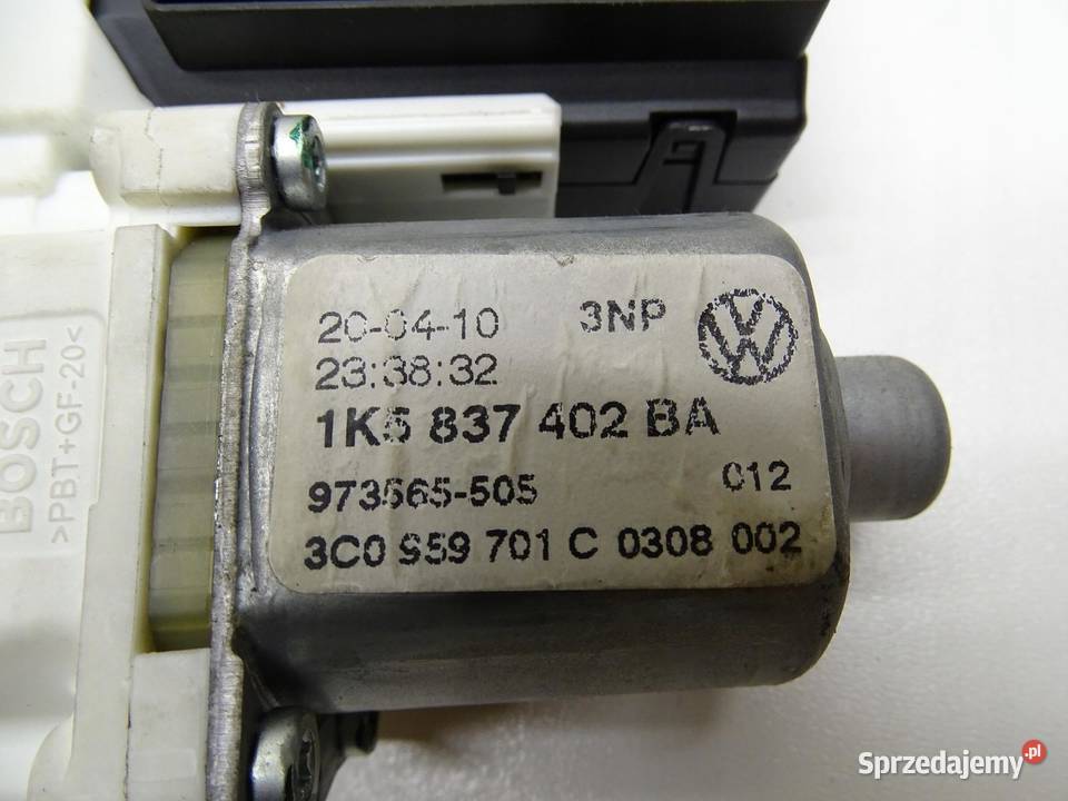 SILNICZEK SZYBY PRAWY PRZÓD PRZEDNI VW GOLF VI Wyposażenie elektryczne Układ elektryczny, zapłon