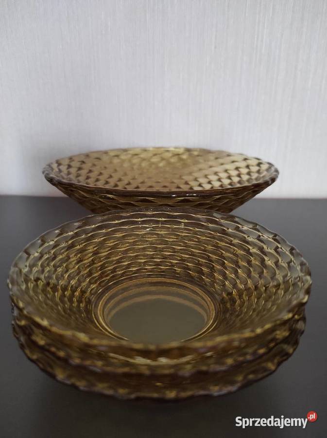 Salaterki miski szkło Prądniczanka PRL 4 Białystok