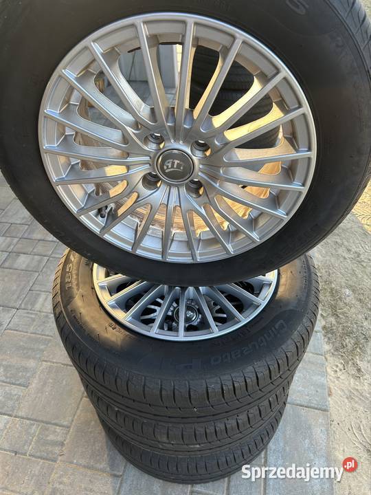 Sprzedam opony letnie z alufelgami 18565 R15 88T mazowieckie Nowy Duninów