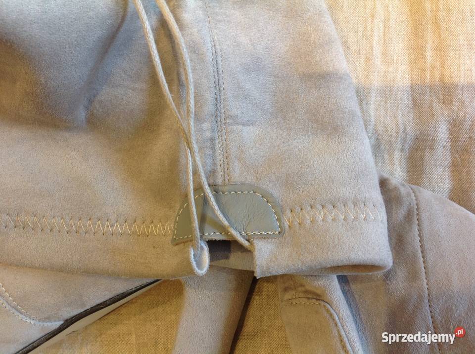 Długie Kozaki damskie r 36 jasne tkanina Nowa Sól