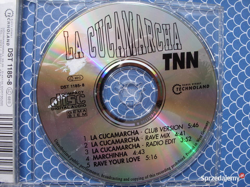 Techno singiel CD LA CUCAMARDHA T NN Wołów sprzedam