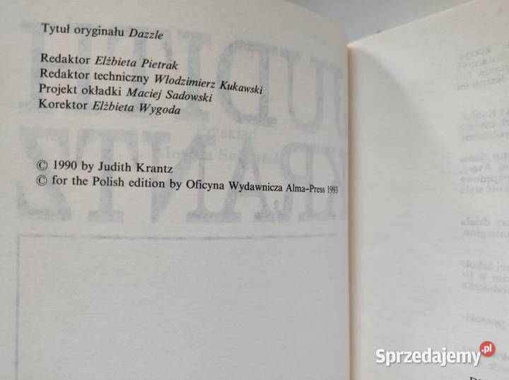 Blichtr i Patyna Scruples Judith Krantz miękka