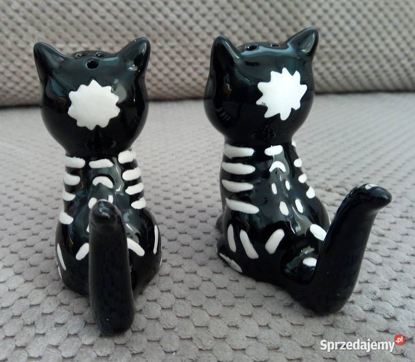 Kocie szkielety skull black cat solniczka i Akcesoria kuchenne Tychy sprzedam