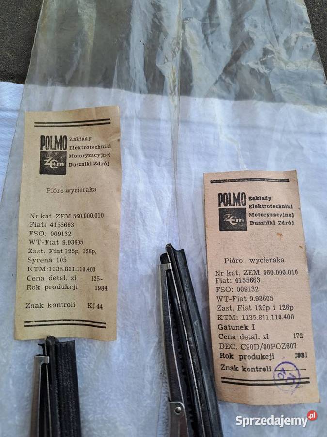 Wycieraczki oryginalne POLMO ZEC Fiat 125p I benzyna Plewiska