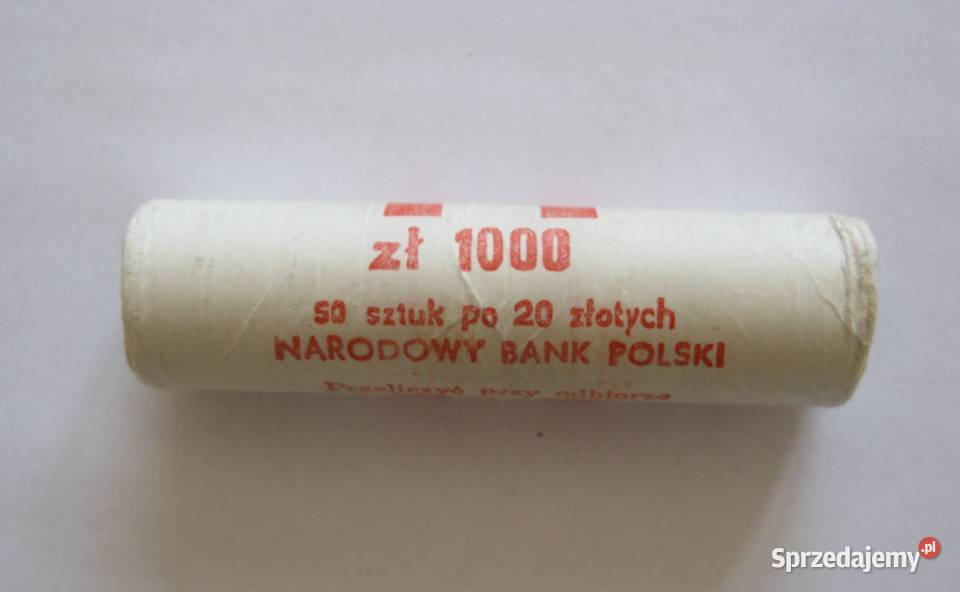 20 złotych 1990 rolka bankowa 50 Dąbrowa Górnicza