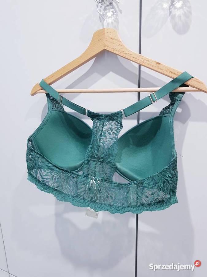 Damski usztywniany biustonosz z koronkowym tyłem