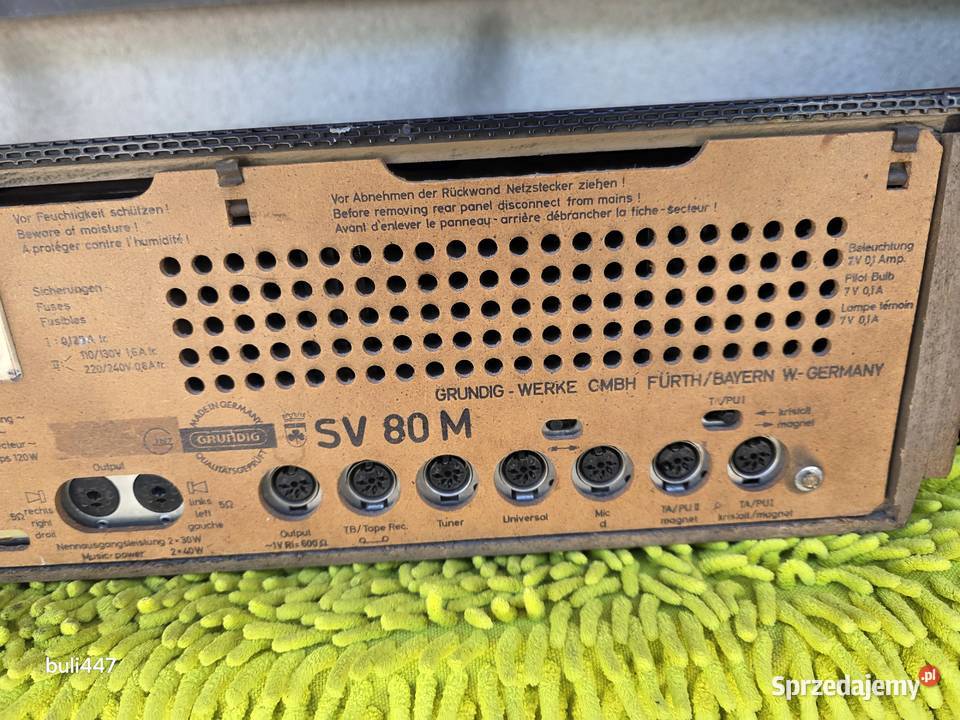 wzmacniacz grundig sv80m vintage