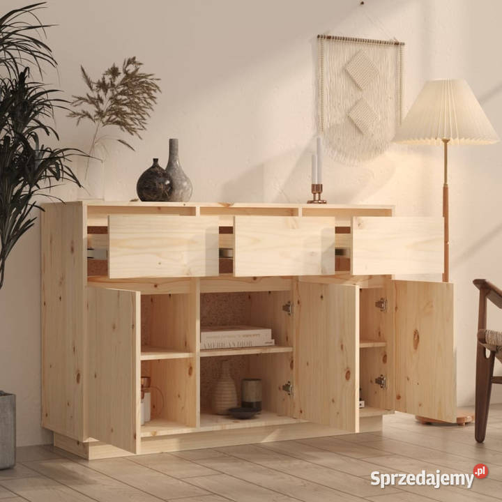 Szafka 110x34x75 lite drewno sosnowe WM813814 Warszawa sprzedam