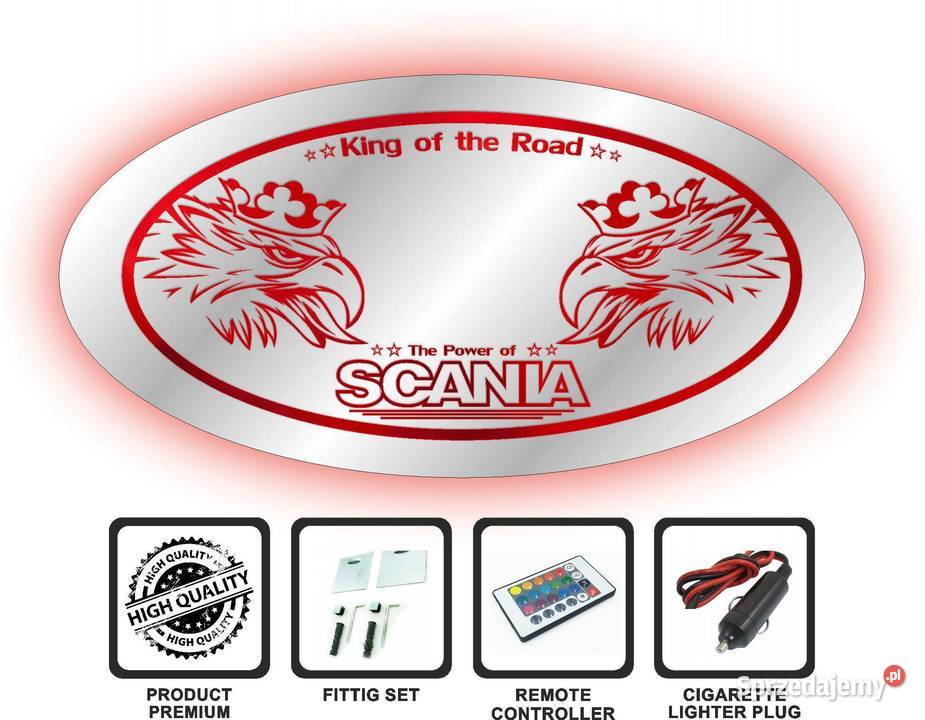 SCANIA LED mirror 60x30 24v multicolor 3m cable sprzedam