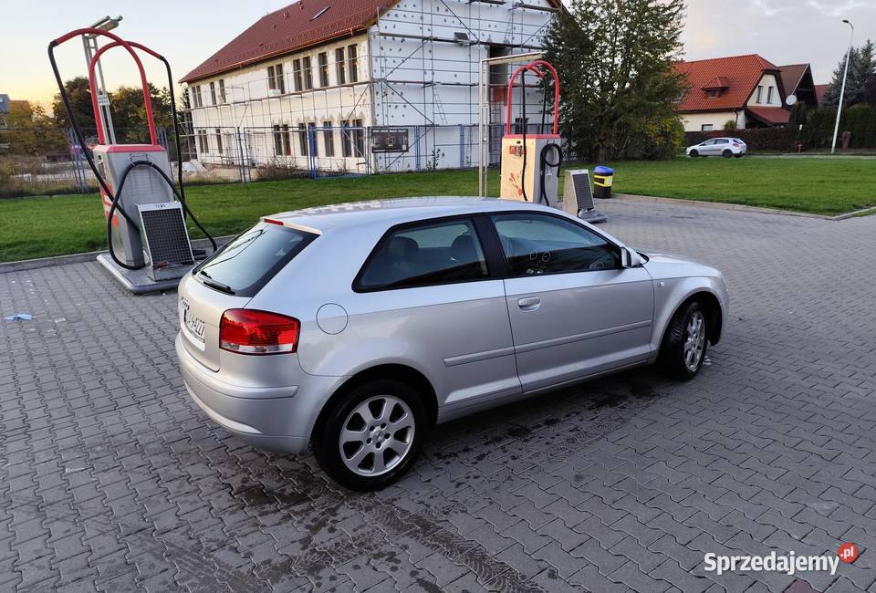 Audi A3 19 Tdi 105 3 drzwiowe srebrny metalik aluminiowe felgi dolnośląskie Oława