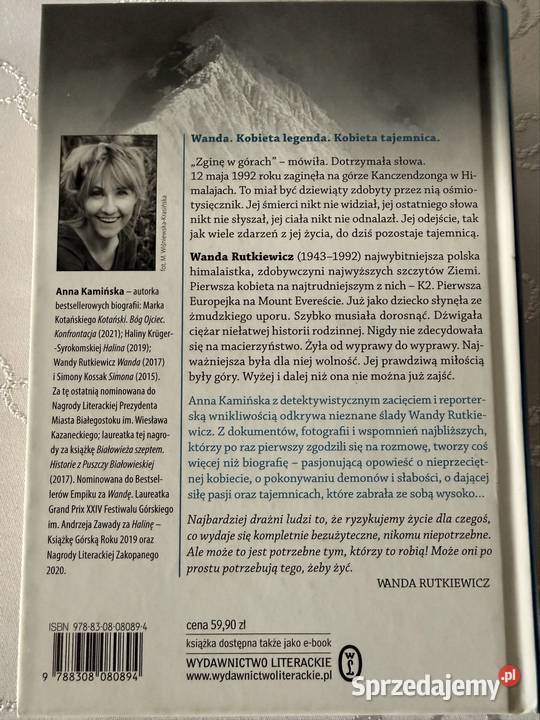Książka Wanda Rutkiewicz biografia Anna Kamińska twarda Czerwionka-Leszczyny