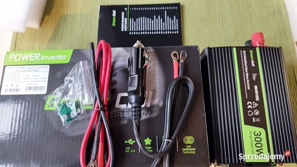 Przetwornica napięcia Green 12V na 230V 300W600W Czarna Białostocka