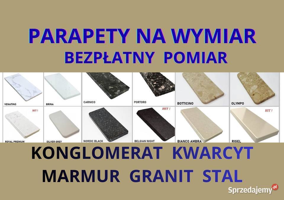 Tanio Czarny Biały PARAPET KONGLOMERAT Parapety Warszawa