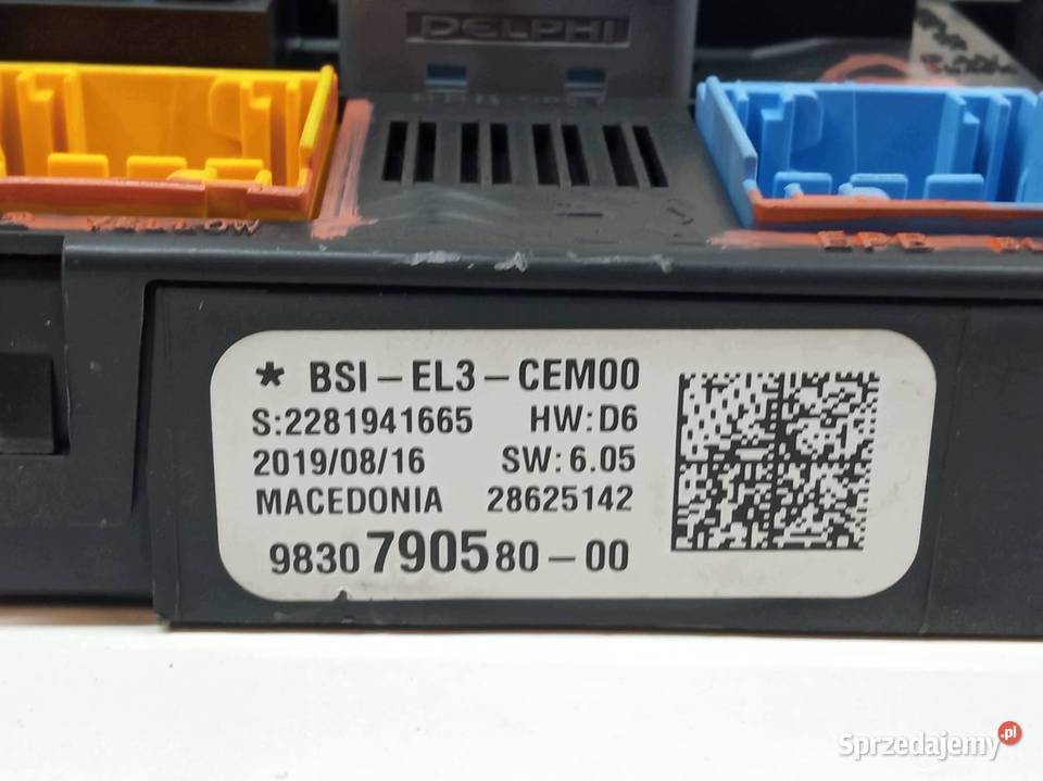 SKRZYNKA BSI 9830790580 EL3 Peugeot Expert III świętokrzyskie