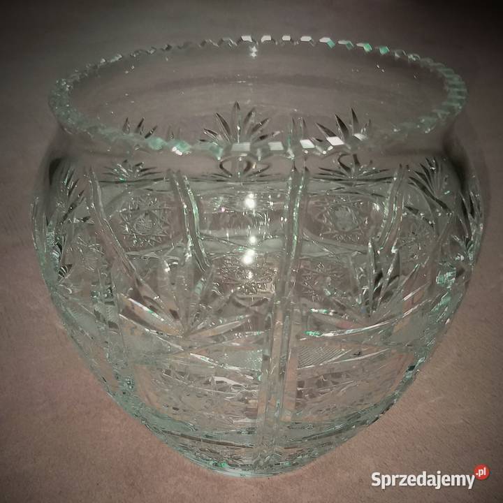 Duży kryształowy wazon przezroczysty Warszawa