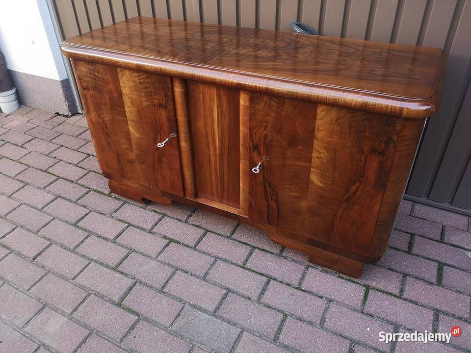 Komoda ARTDECO RTV Niska Orzech Zgrabna Stara Swarzędz sprzedam