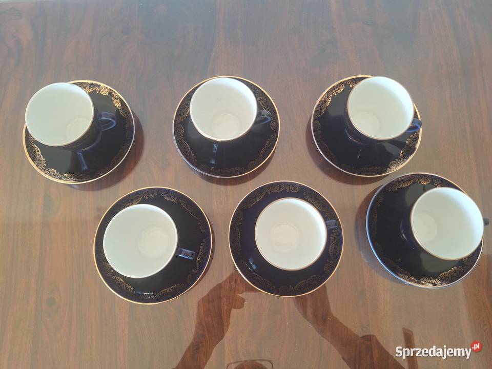 Łomonosow Filiżanka Duo Kobalt Złocenia o ZSRR 6 Gdańsk