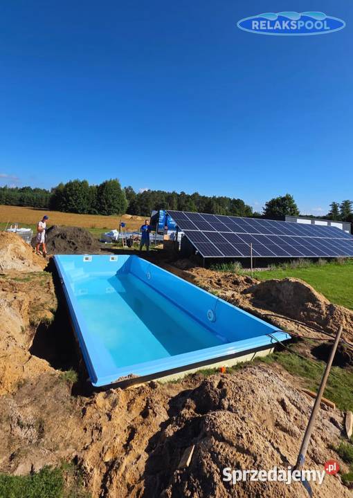 Basen poliestrowy 650x300x155m kompletny ZESTAW Pruszków