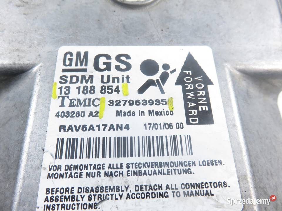 MODUŁ AIRBAG OPEL ASTRA III H GTC L08 13188854