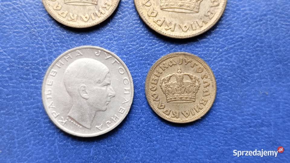 Stare monety Jugosławia 1938 50 para 1 dinar 2 Antyki, Sztuka, Kolekcje Lesko