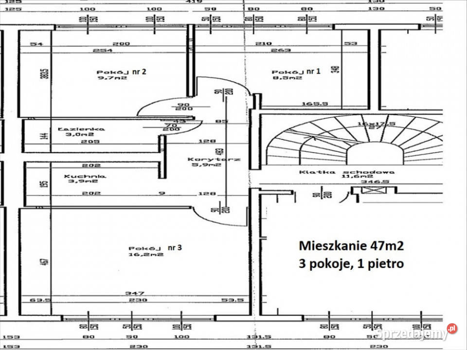 Trzy pokoje na Bielanach Wrzeciono sprzedam