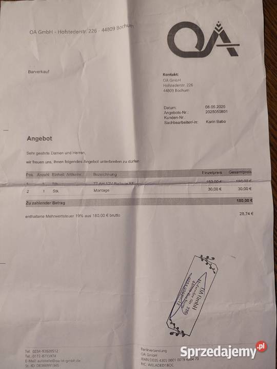 FORD KUGA ORYGINALY LAKIER I PRZEBIEK NOWY AKU Wrocław