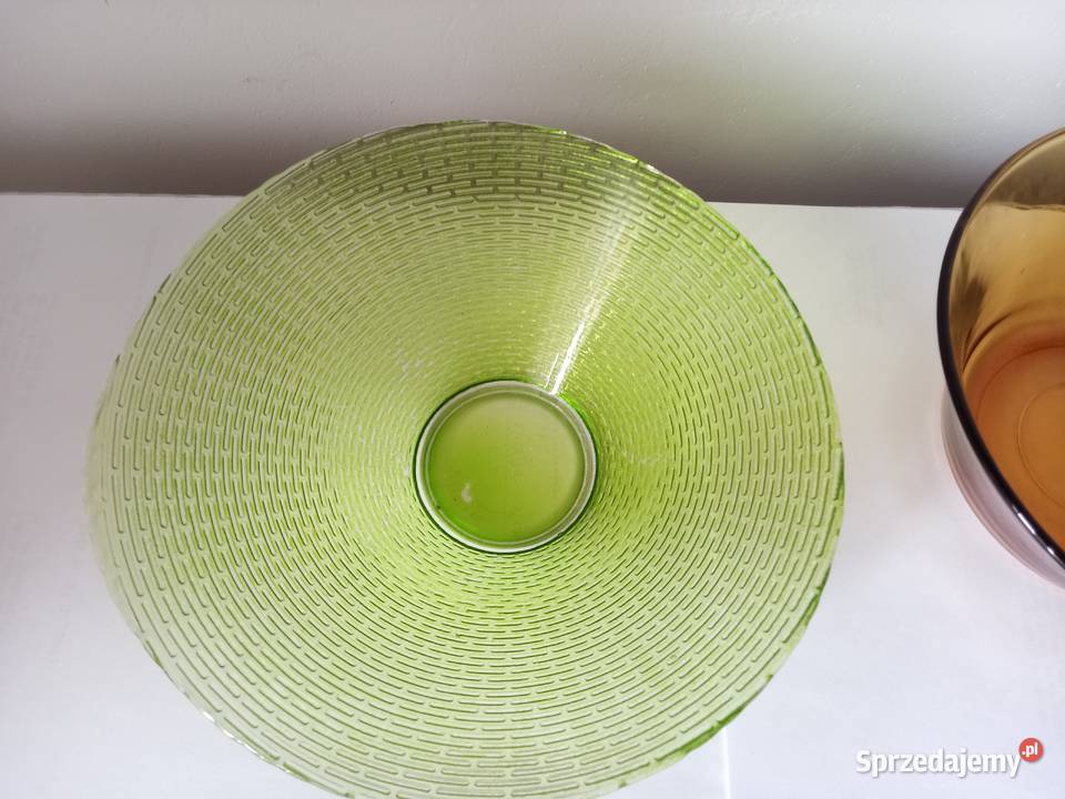 Miseczki kolorowe szkło z okresu PRLu