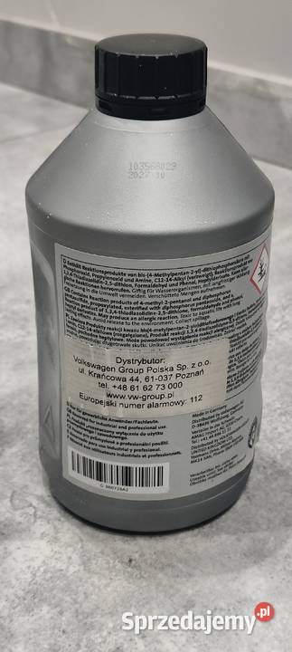 Oryginalny Olej Przekładniowy VW Audi Seat Skoda Białośliwie sprzedam