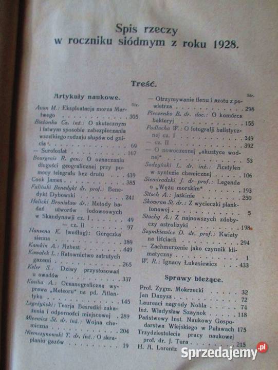 Przyroda i technika MKoczwara 1928 rocznik Łódź