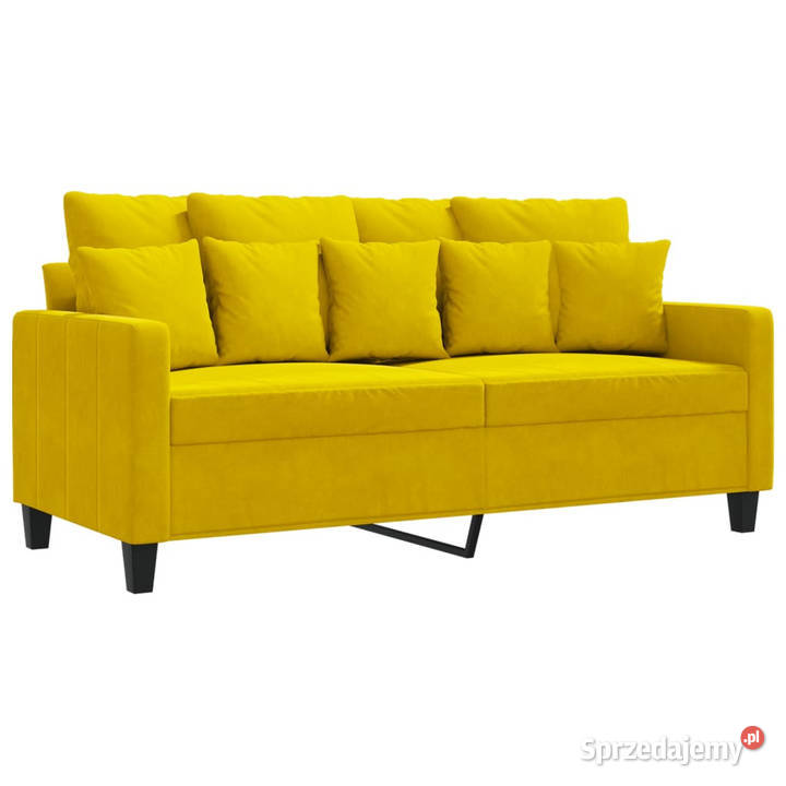 Sofa 2osobowa żółta 140 tapicerowana aksamitem Sofy i kanapy Warszawa sprzedam