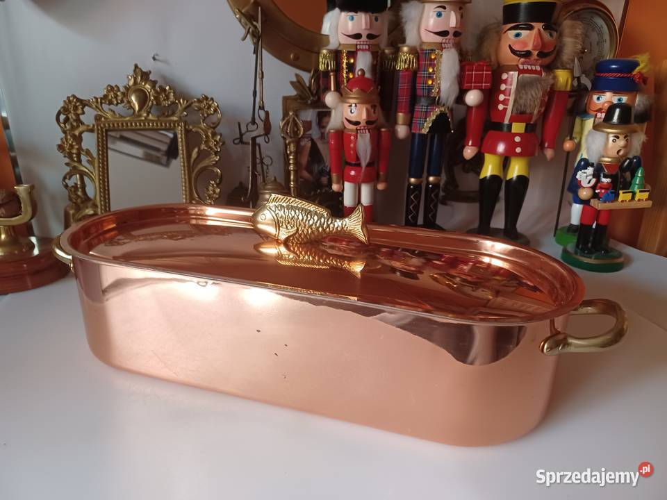 Brytfanna sygnowana miedziana